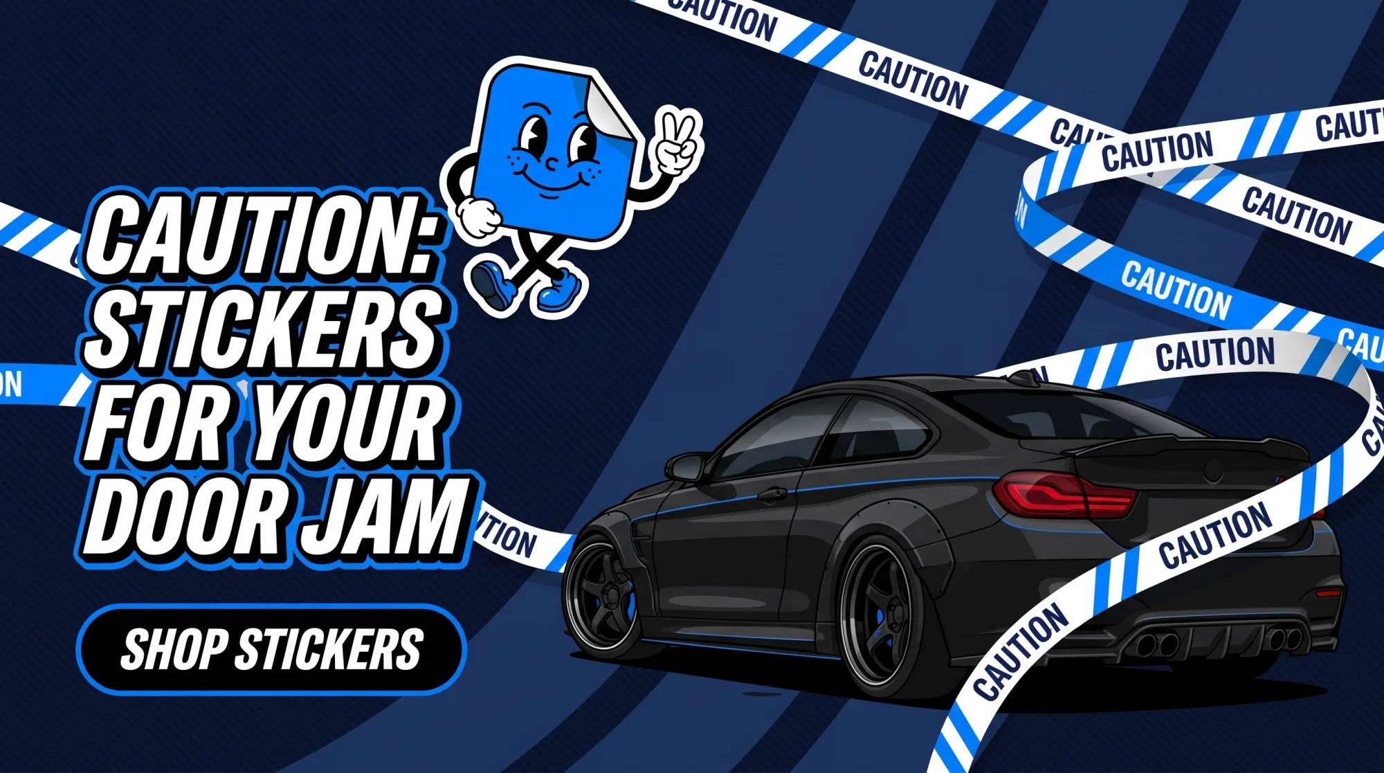 Euro caution stickers, autobahn styling